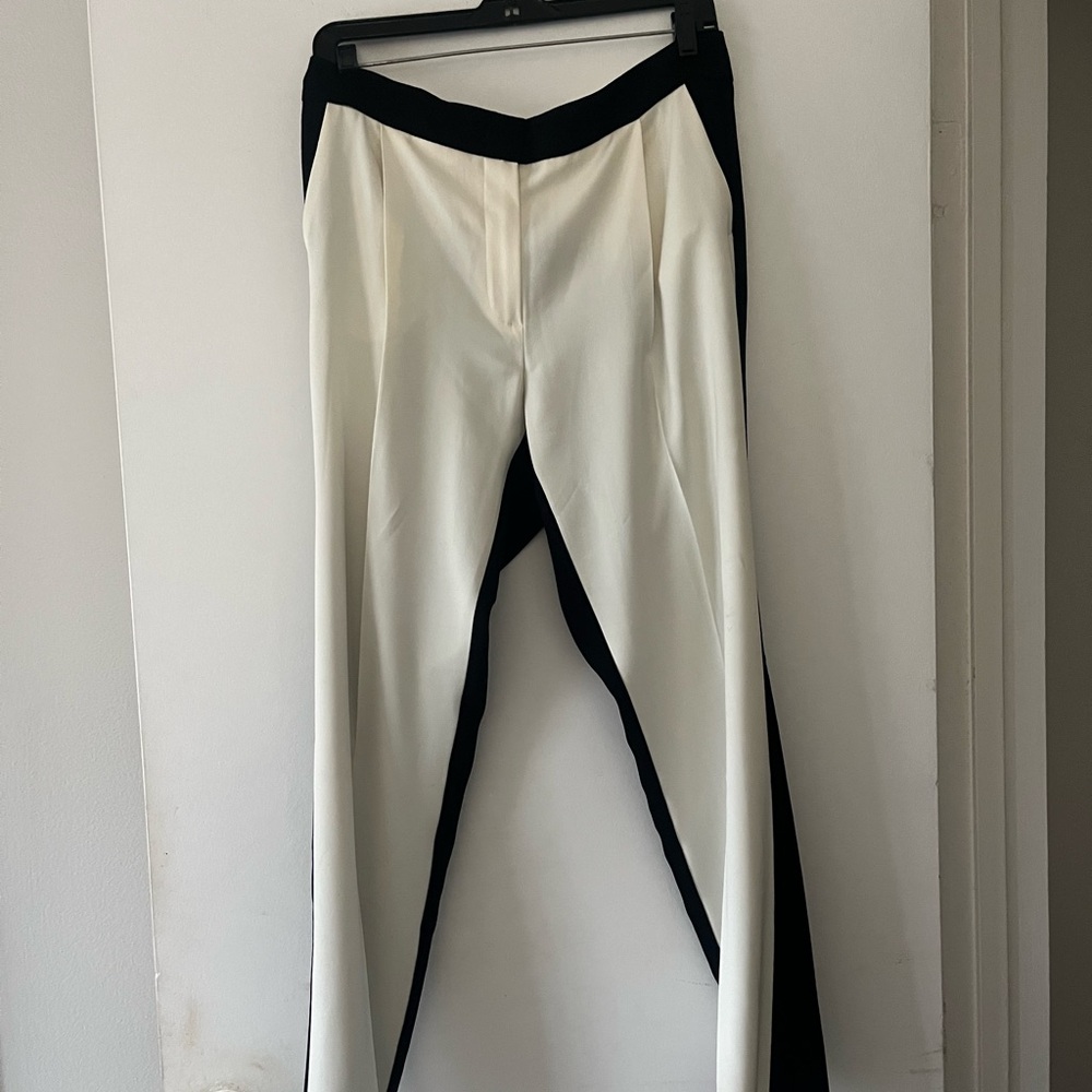 MARELLA Black and White Elastic Waist Pants